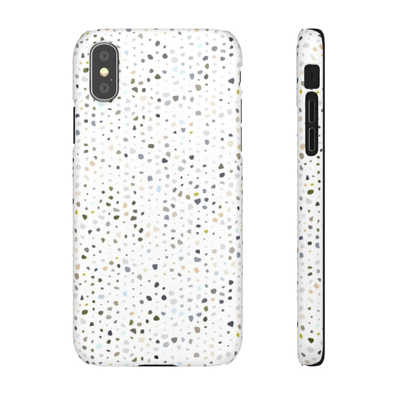 White Terrazzo Phone Case