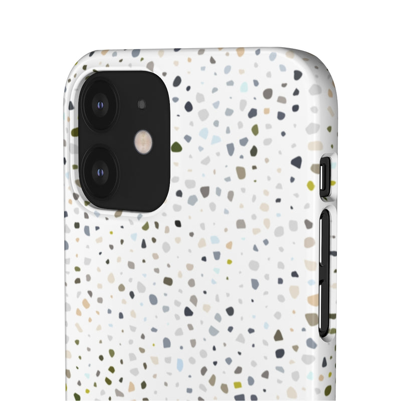 White Terrazzo Phone Case