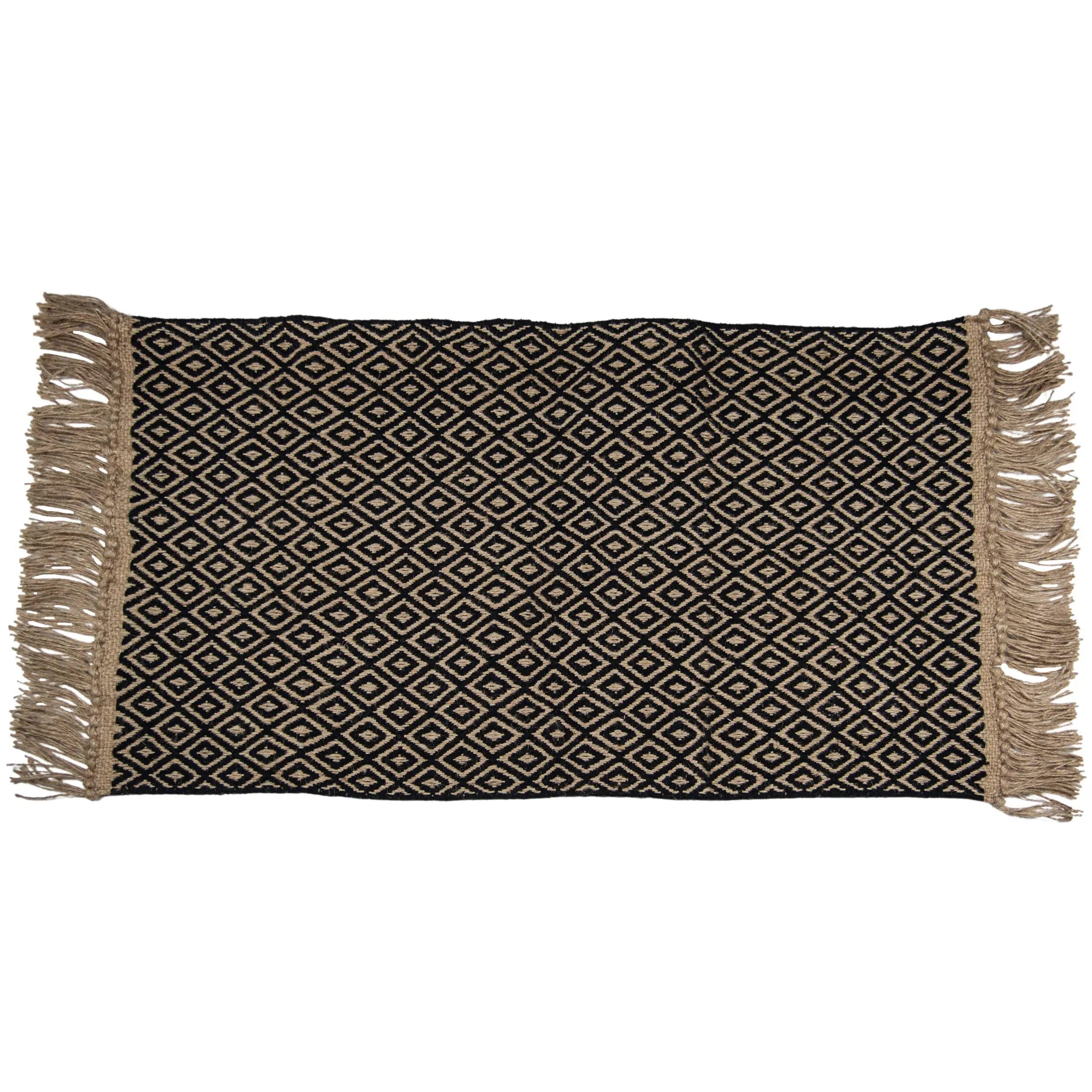 2x3 Hand Woven Junie Rug Black