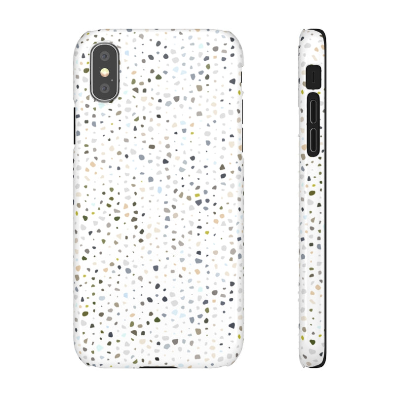 White Terrazzo Phone Case