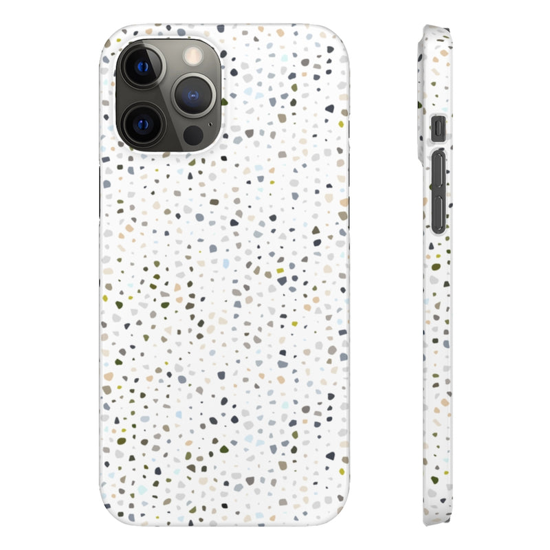 White Terrazzo Phone Case