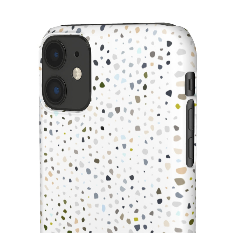 White terrazzo phone case, modern phone case, cute phone case, minimalist phone case, abstract phone case, phone cases, iphone cases, iphone, boho phone case, cute phone cases, geometric phone case, phone case ideas, iphone case, terrazzo phone case, accessories aesthetic, aesthetic phone, apple products, boho style phone case, snap case, cell phone cases, cute geometric phone case, teen phone cases, best cell phone cases, trendy cases, iPhone phone case, samsung cases, trendy phone case