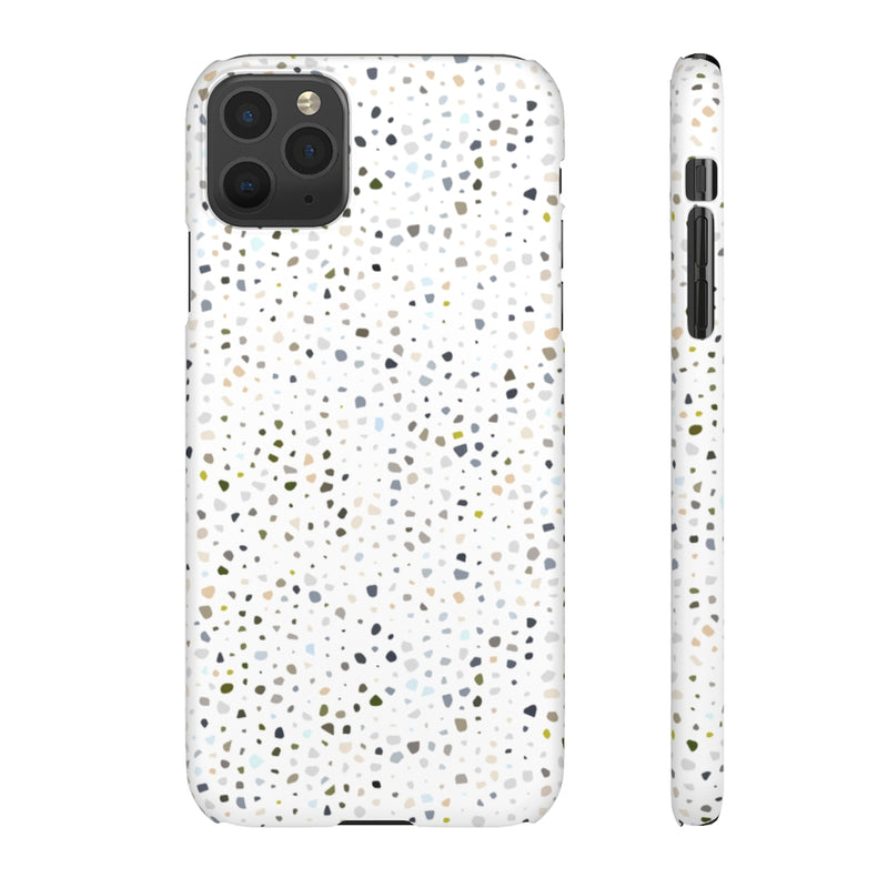 White Terrazzo Phone Case
