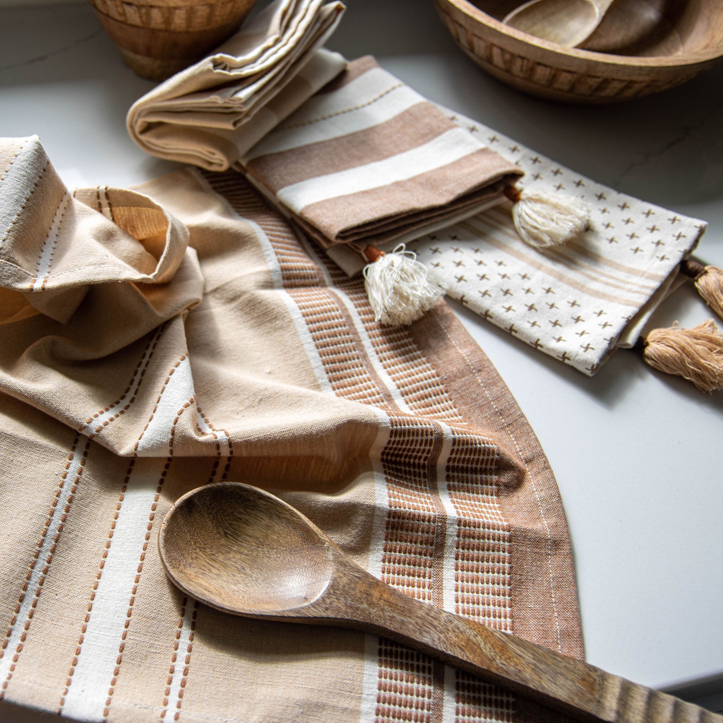 Embroidered Cross Tea Towels