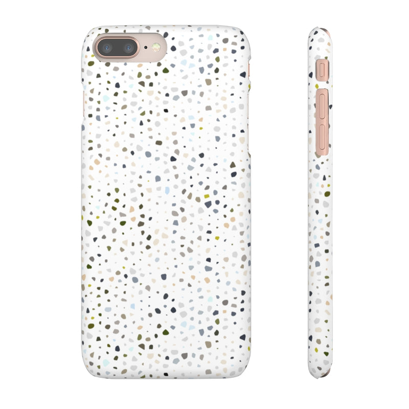 White Terrazzo Phone Case