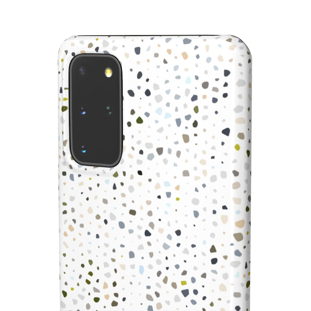 White Terrazzo Phone Case
