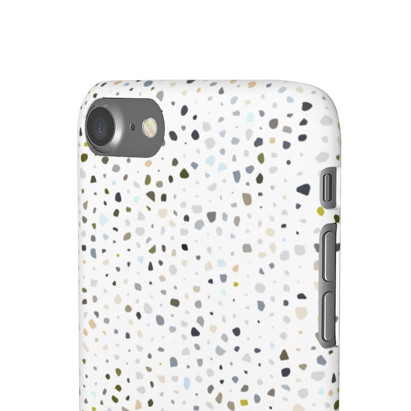 White Terrazzo Phone Case