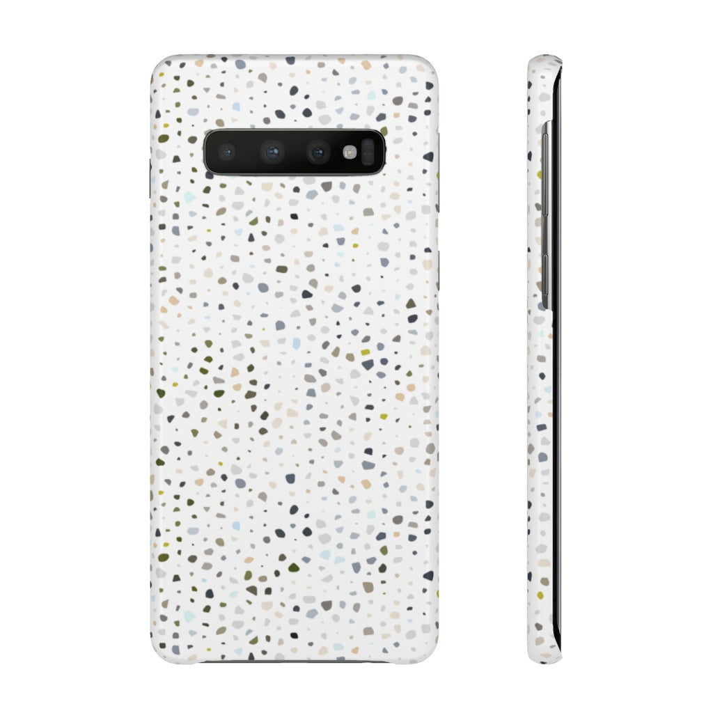White Terrazzo Phone Case