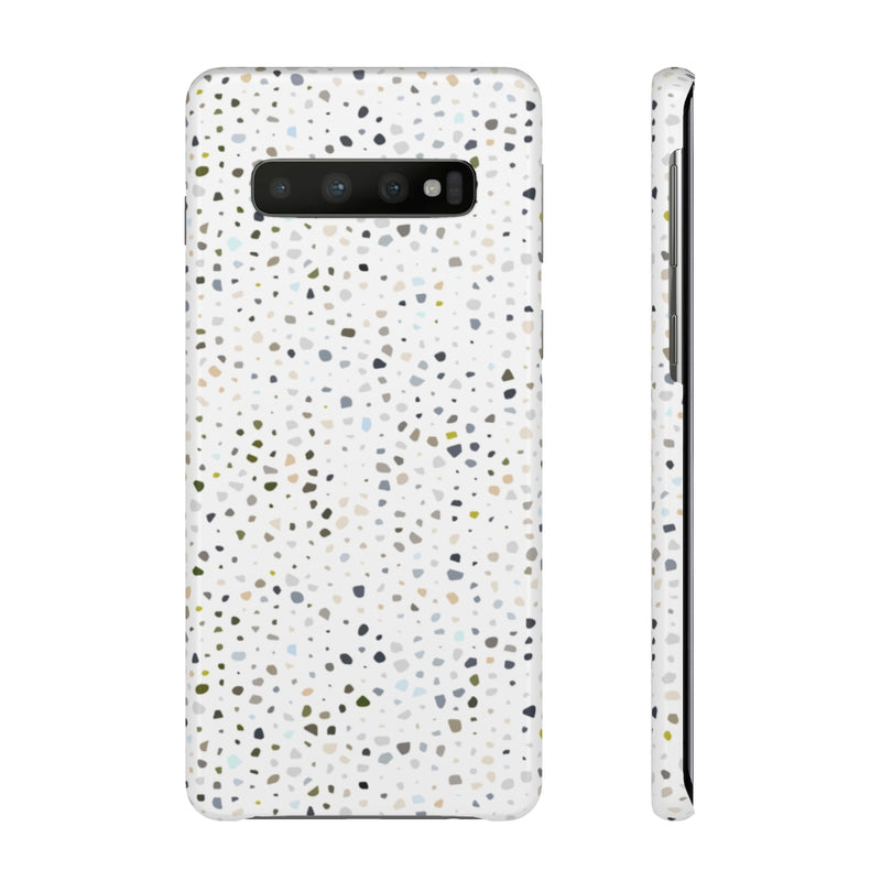 White Terrazzo Phone Case