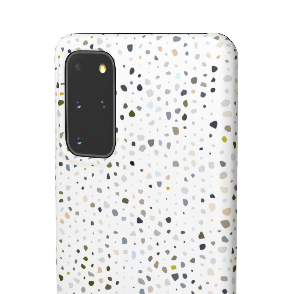 White Terrazzo Phone Case