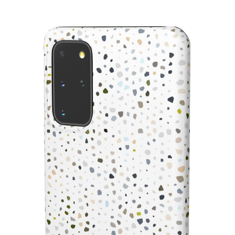 White Terrazzo Phone Case