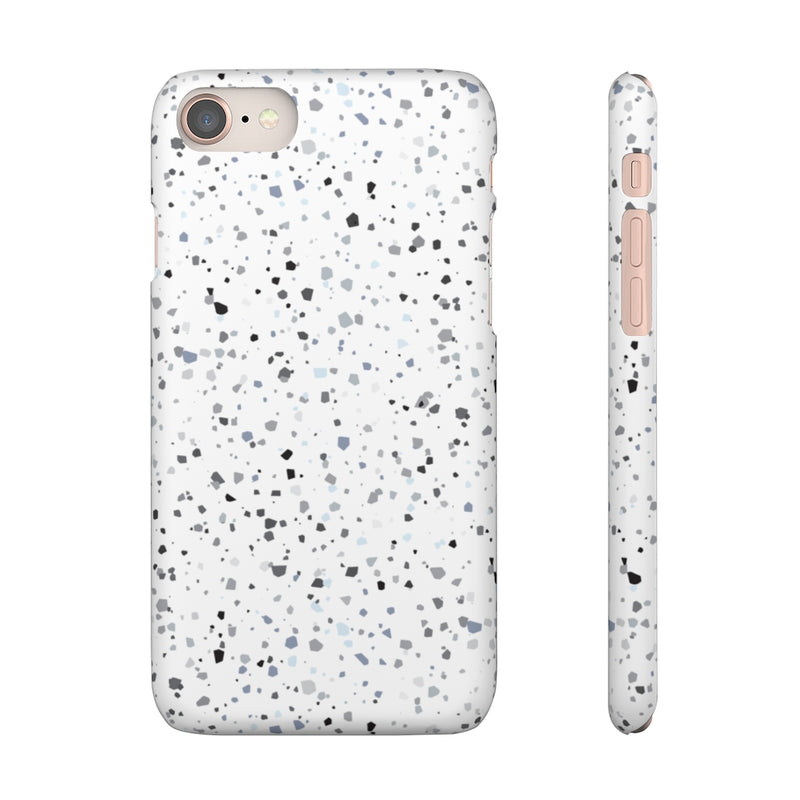 White Terazzo Phone Case