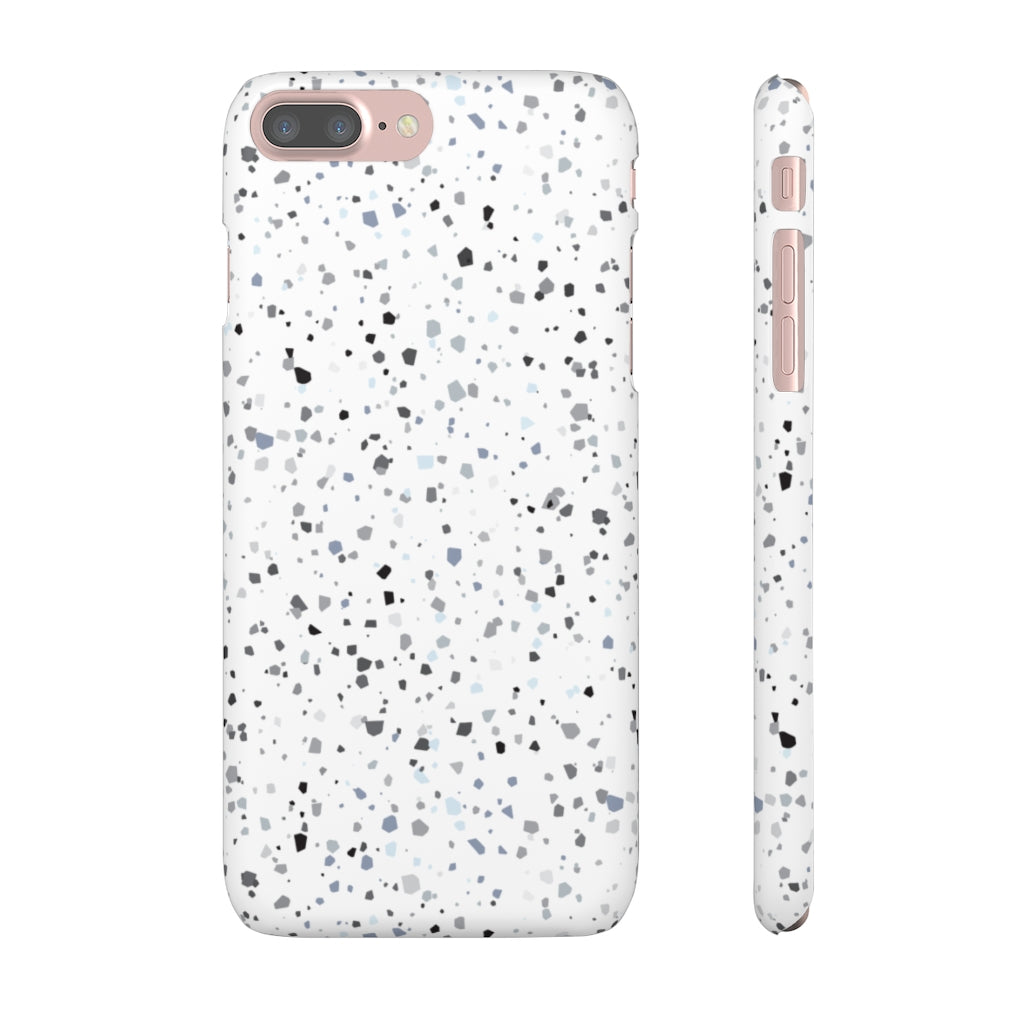 White Terazzo Phone Case