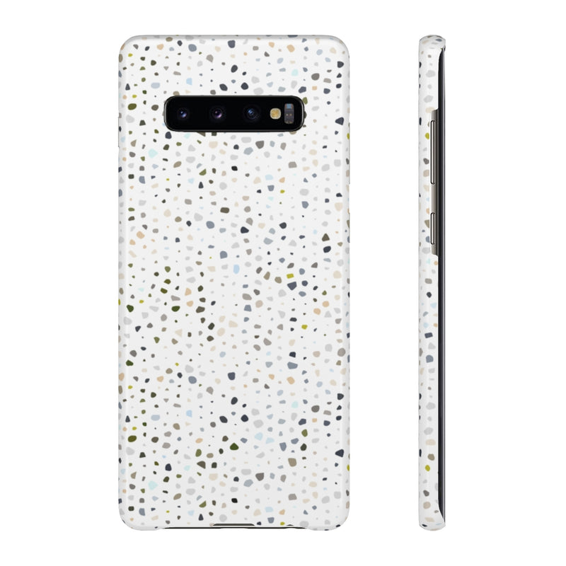 White Terrazzo Phone Case