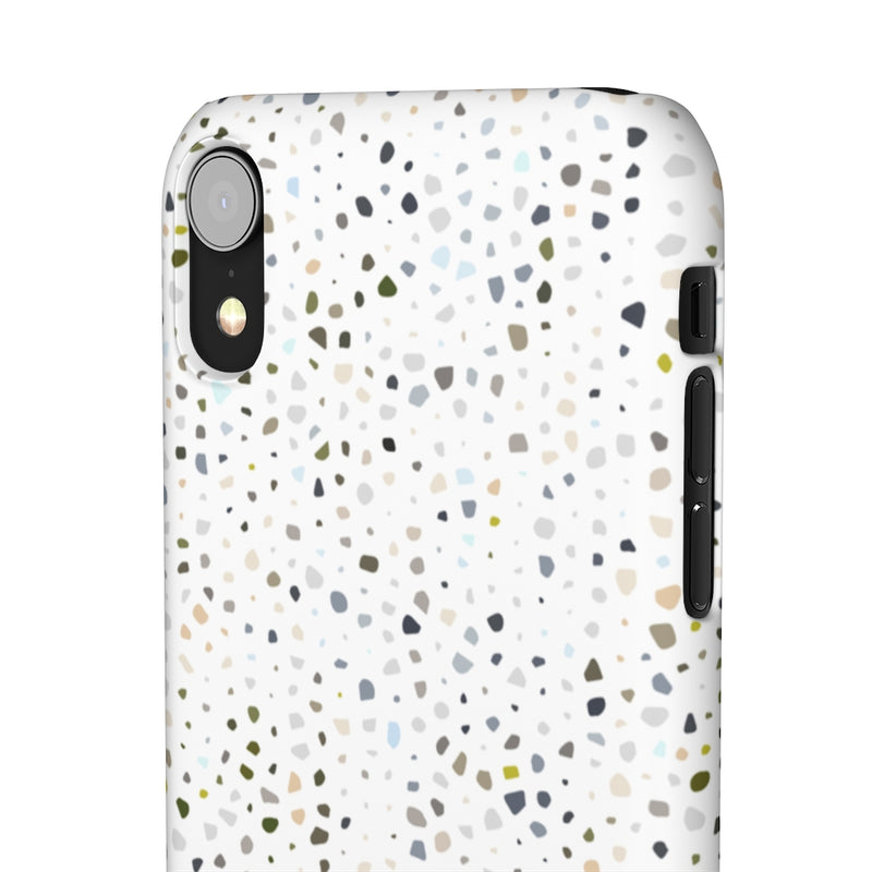White Terrazzo Phone Case