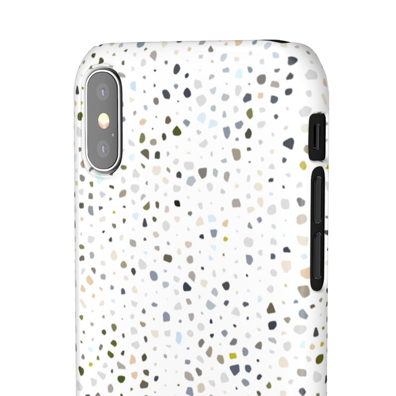 White Terrazzo Phone Case