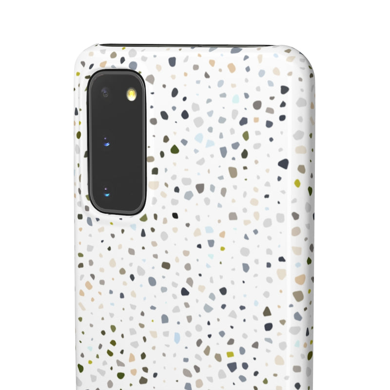 White Terrazzo Phone Case