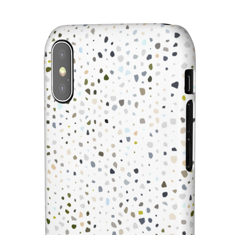White Terrazzo Phone Case