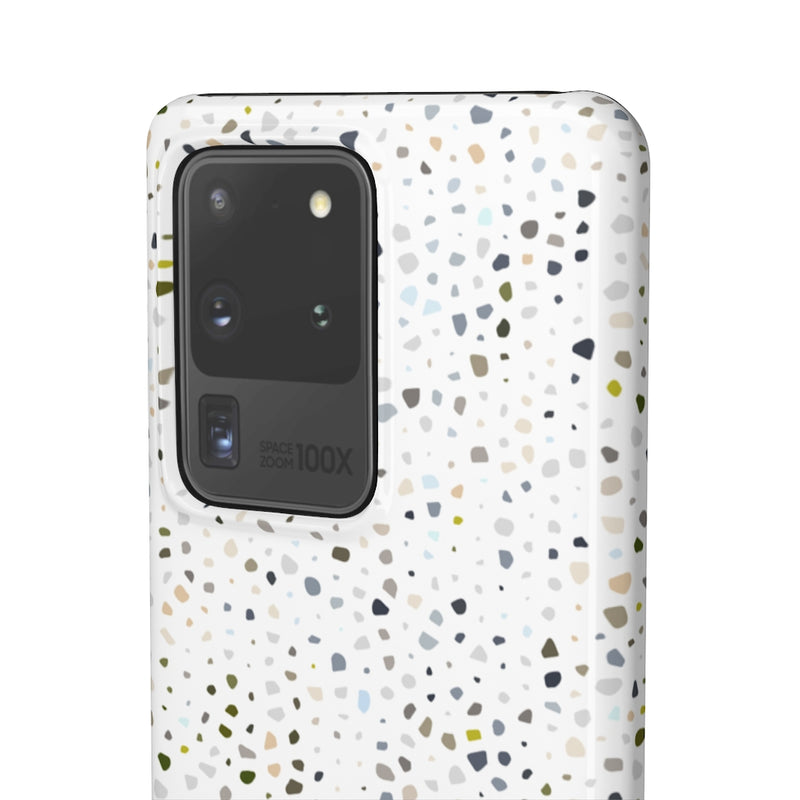 White Terrazzo Phone Case