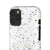 White terrazzo phone case, modern phone case, cute phone case, minimalist phone case, abstract phone case, phone cases, iphone cases, iphone, boho phone case, cute phone cases, geometric phone case, phone case ideas, iphone case, terrazzo phone case, accessories aesthetic, aesthetic phone, apple products, boho style phone case, snap case, cell phone cases, cute geometric phone case, teen phone cases, best cell phone cases, trendy cases, iPhone phone case, samsung cases, trendy phone case