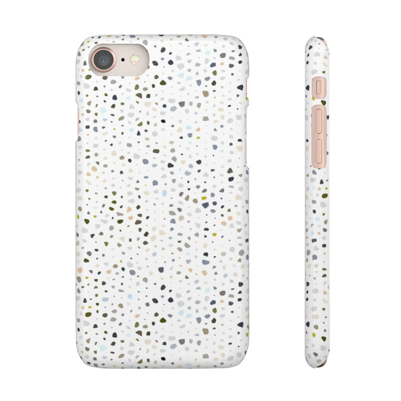White Terrazzo Phone Case