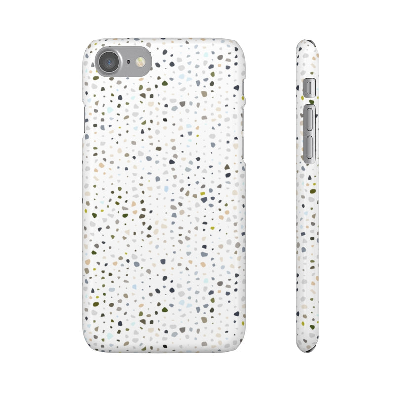 White Terrazzo Phone Case