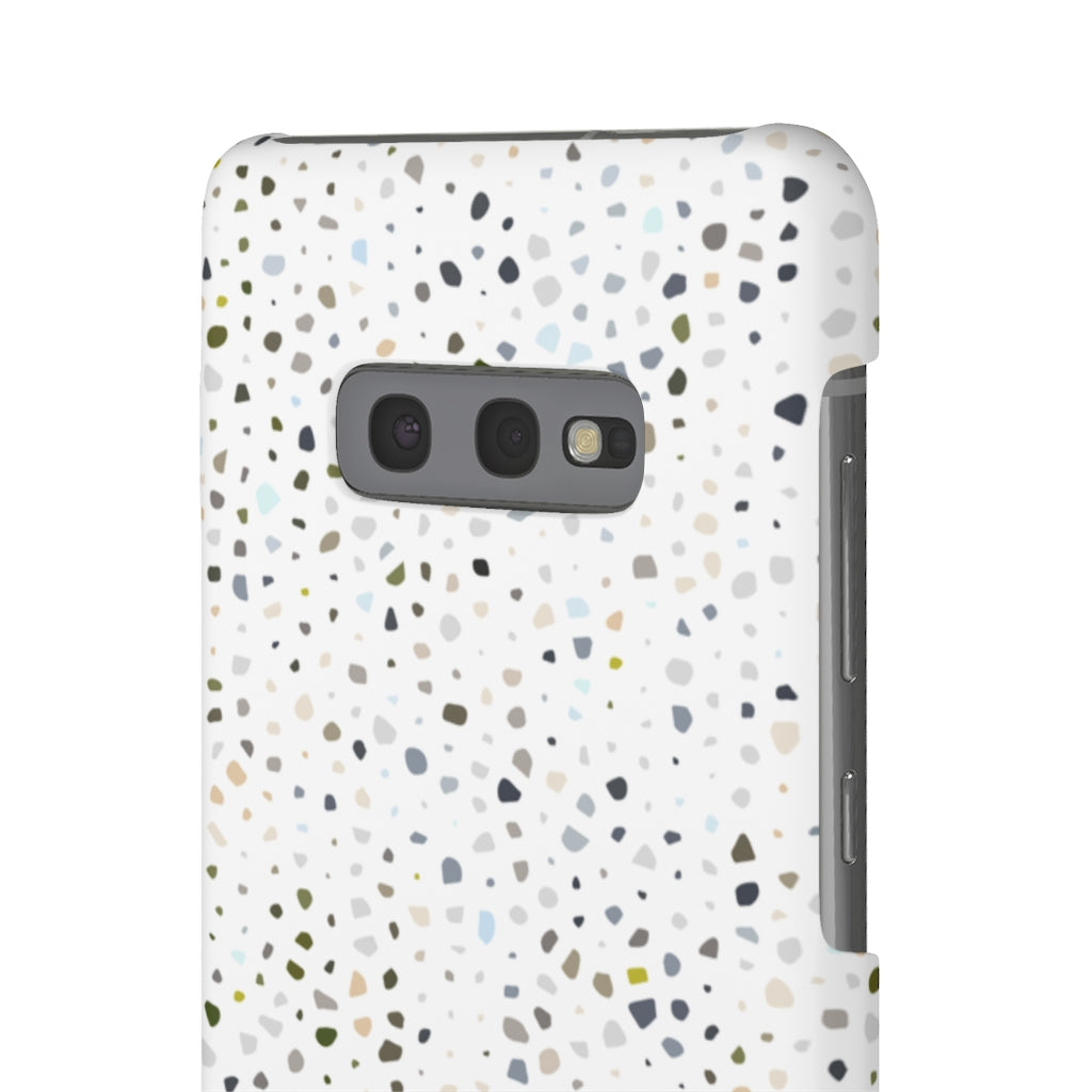 White Terrazzo Phone Case