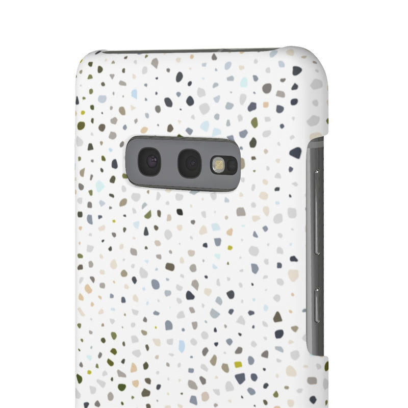White Terrazzo Phone Case