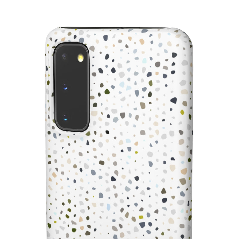 White Terrazzo Phone Case
