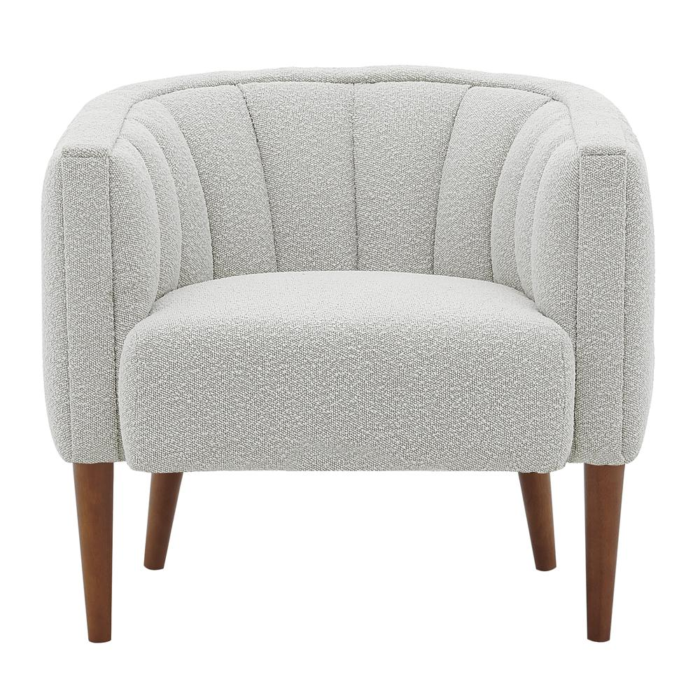 Cruz KD Fabric Accent Arm Chair Wooden Legs