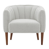 Cruz KD Fabric Accent Arm Chair Wooden Legs