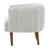 Cruz KD Fabric Accent Arm Chair Wooden Legs