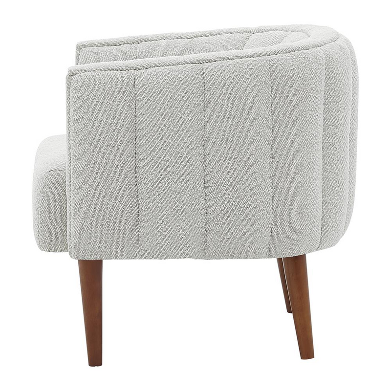 Cruz KD Fabric Accent Arm Chair Wooden Legs