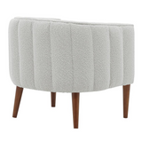 Cruz KD Fabric Accent Arm Chair Wooden Legs