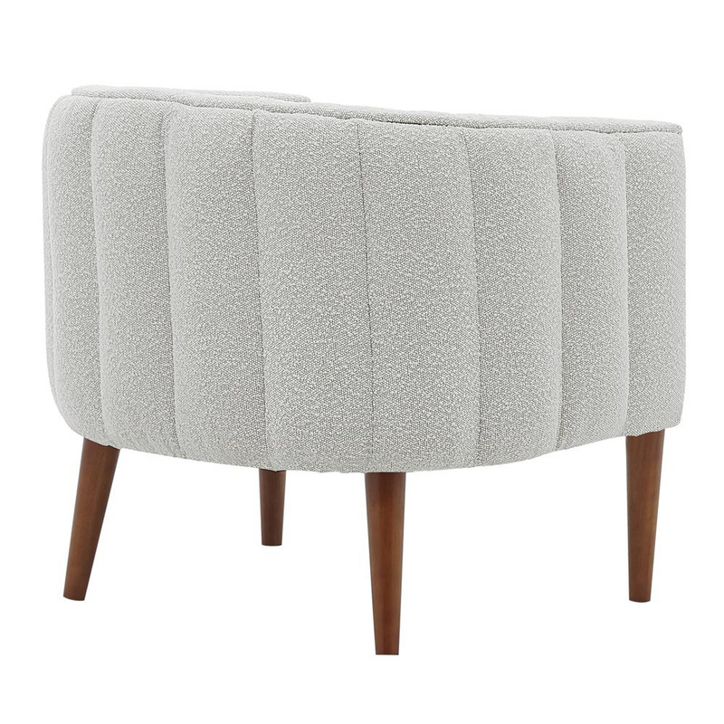 Cruz KD Fabric Accent Arm Chair Wooden Legs