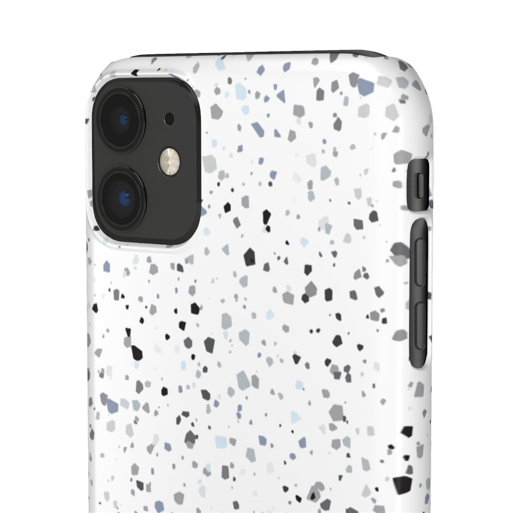 White Terazzo Phone Case