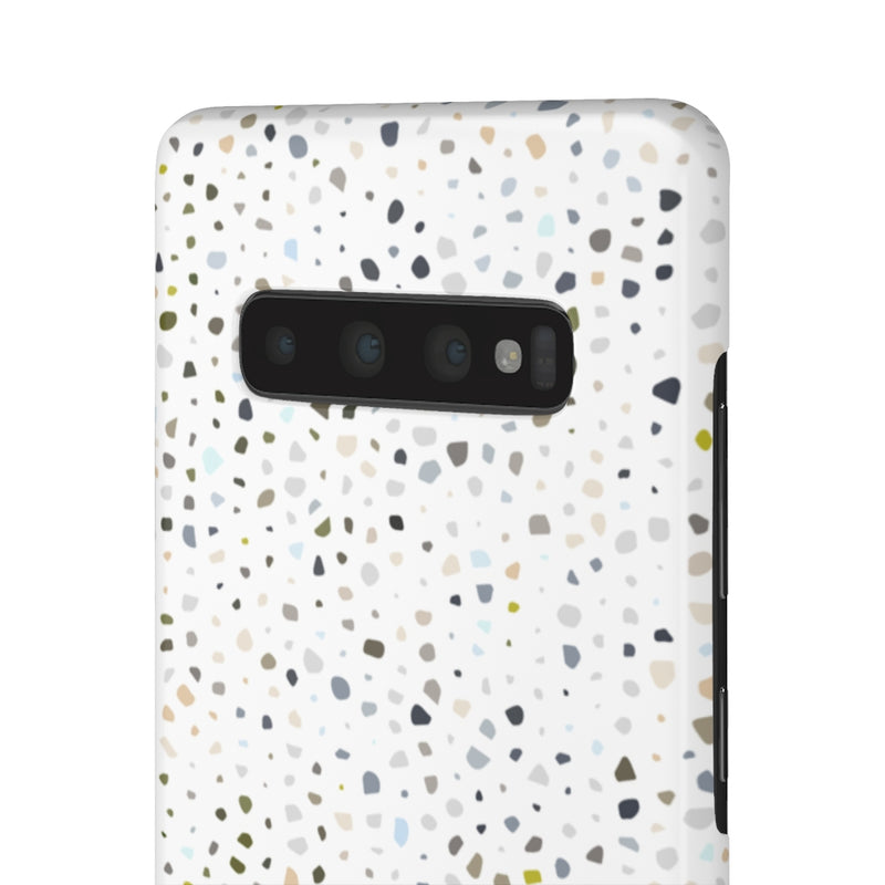 White Terrazzo Phone Case
