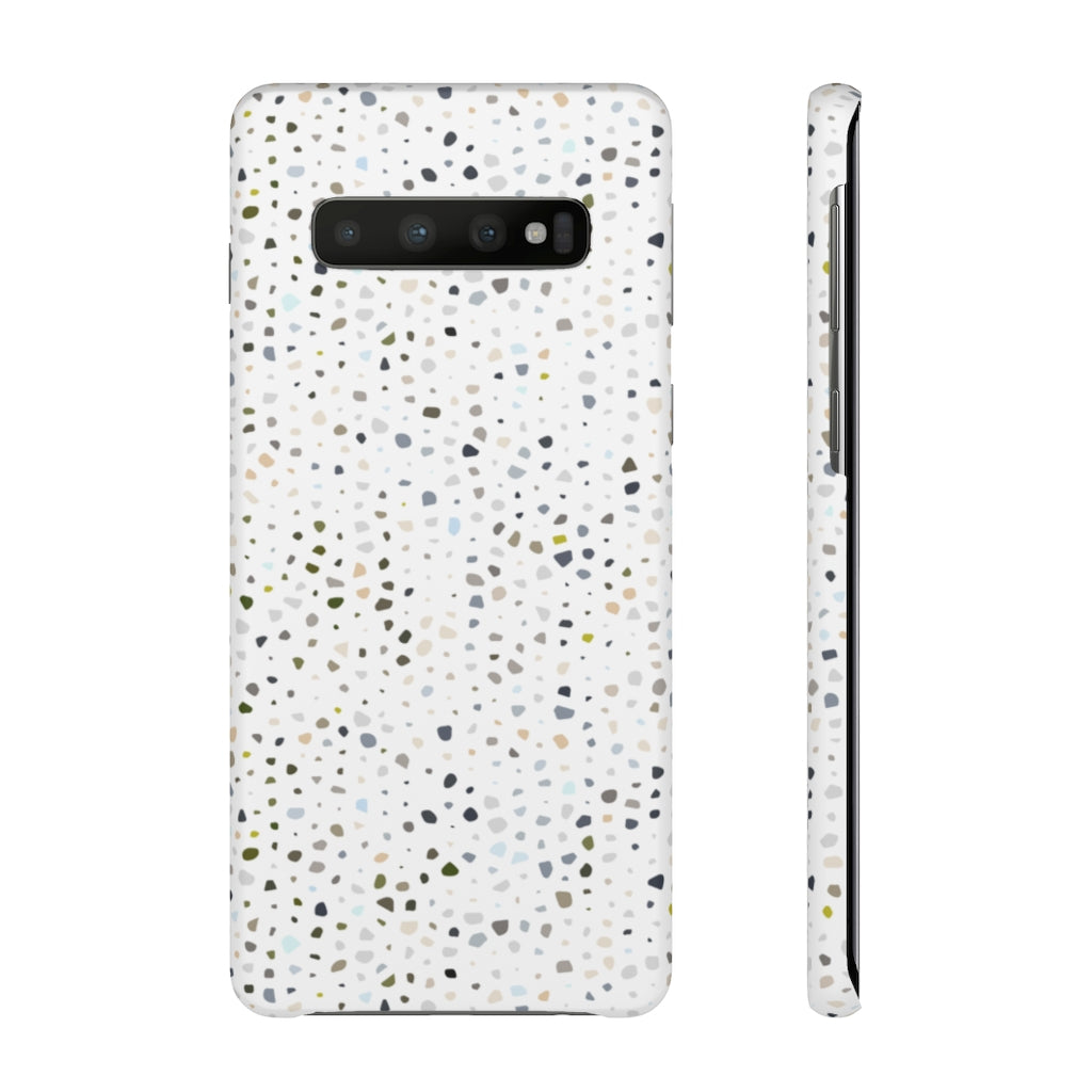 White Terrazzo Phone Case
