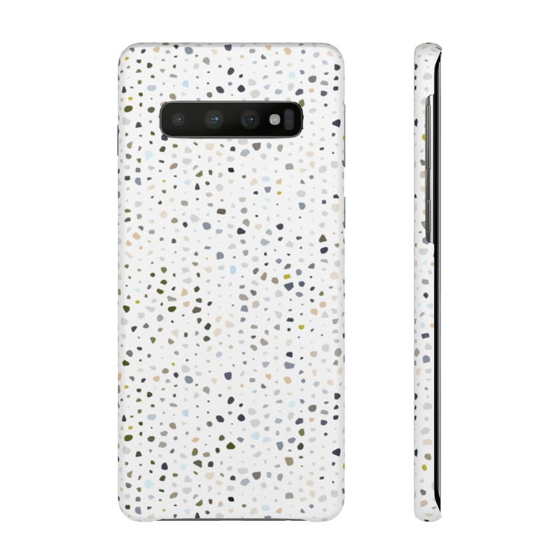 White Terrazzo Phone Case