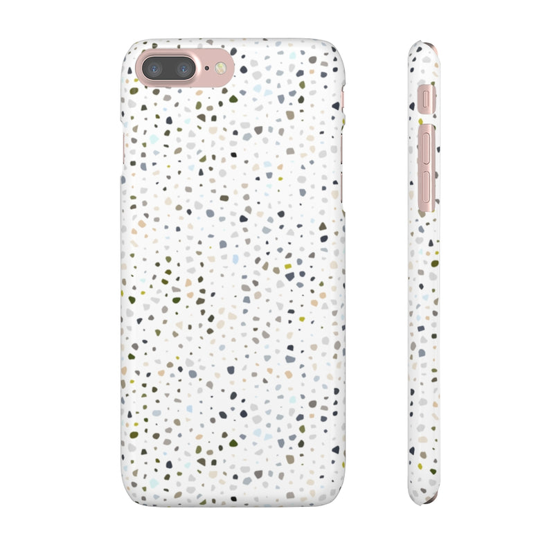 White Terrazzo Phone Case