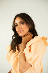 Peach Ruffle Blouse