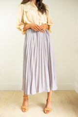 Pleated Chiffon Maxi Skirt