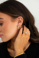 Baguette Hoop Earrings