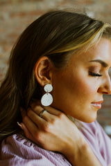 WhiteSpeckled Clay Earrings