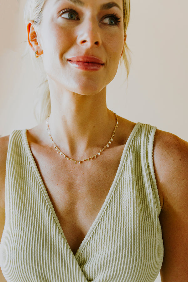 Oval Disc Chain Necklace