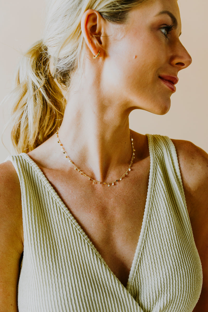 Oval Disc Chain Necklace