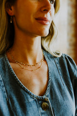 Shell Pearl Hoop Earrings by Layer Jewelry