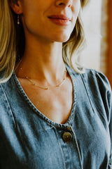 Shell Pearl Hoop Earrings by Layer Jewelry