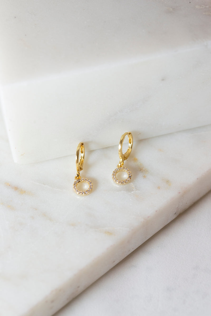 Myla Dainty 0-Ring Huggie Earrings