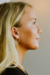 Small Beaded Huggie Hoop Earrings